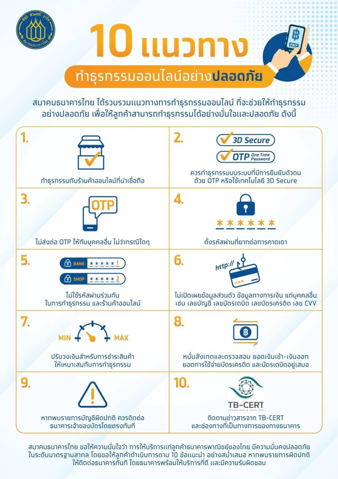 แนวทางทำธุรกรรมออนไลน์อย่างปลอดภัย